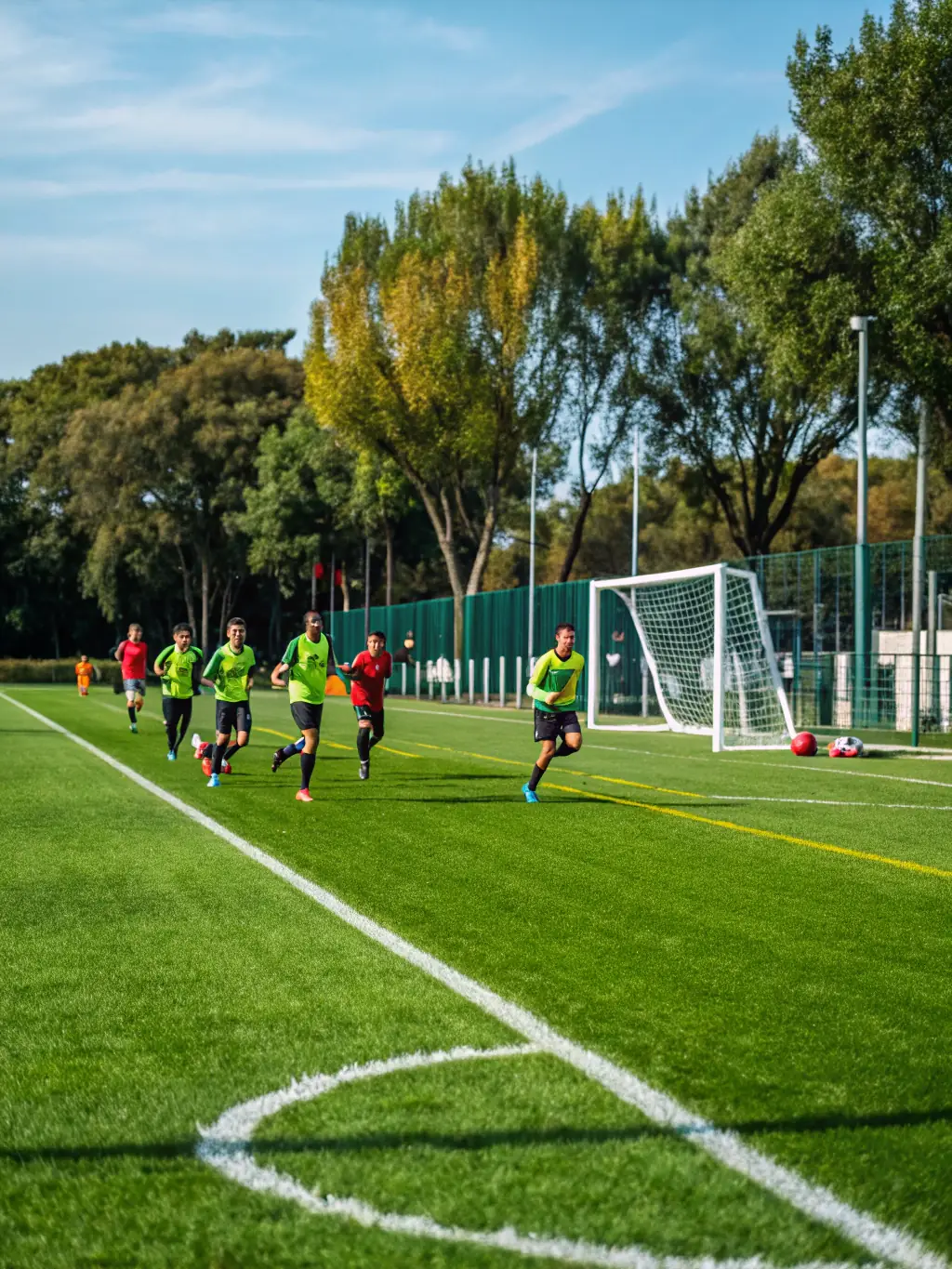 A dynamic image of a local sports event organized by LE CRI DU PAPIER, featuring participants actively engaged in a friendly competition, promoting health and community engagement.