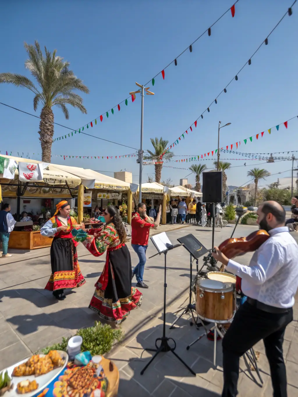 A photo of a cultural festival organized by LE CRI DU PAPIER, featuring traditional music, dance, and local cuisine, celebrating the region's heritage.